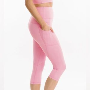 ZYIA Prism Pink pocket light n tight crop! Worn once.